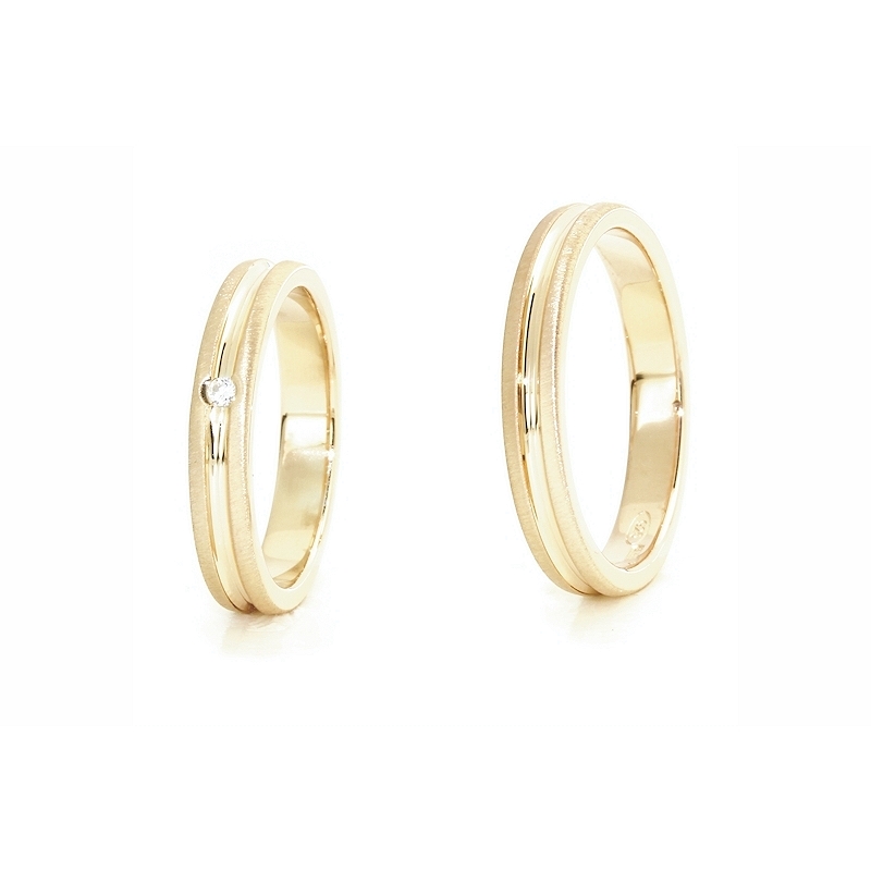 Yellow Gold Engagement Ring Mod. Dalila mm. 3,6