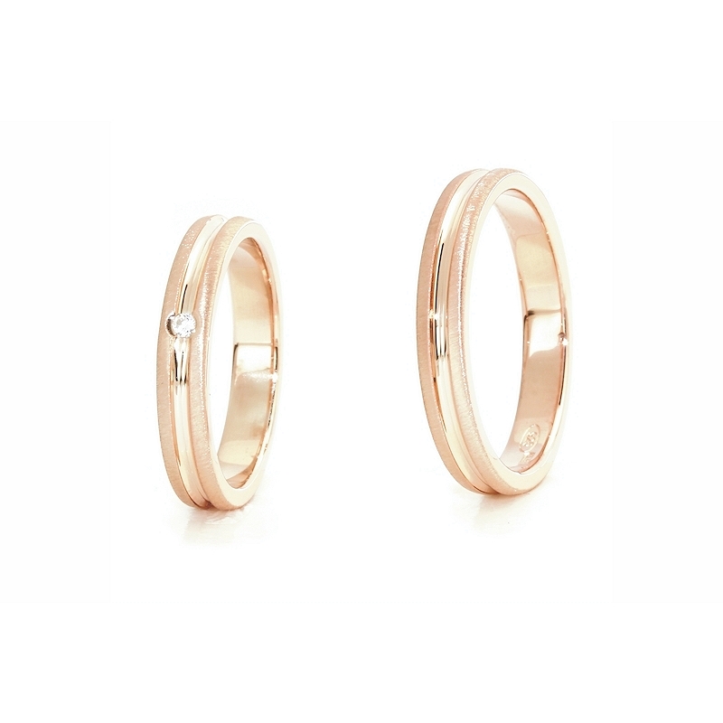 Rose Gold Engagement Ring Mod. Dalila mm. 3,6