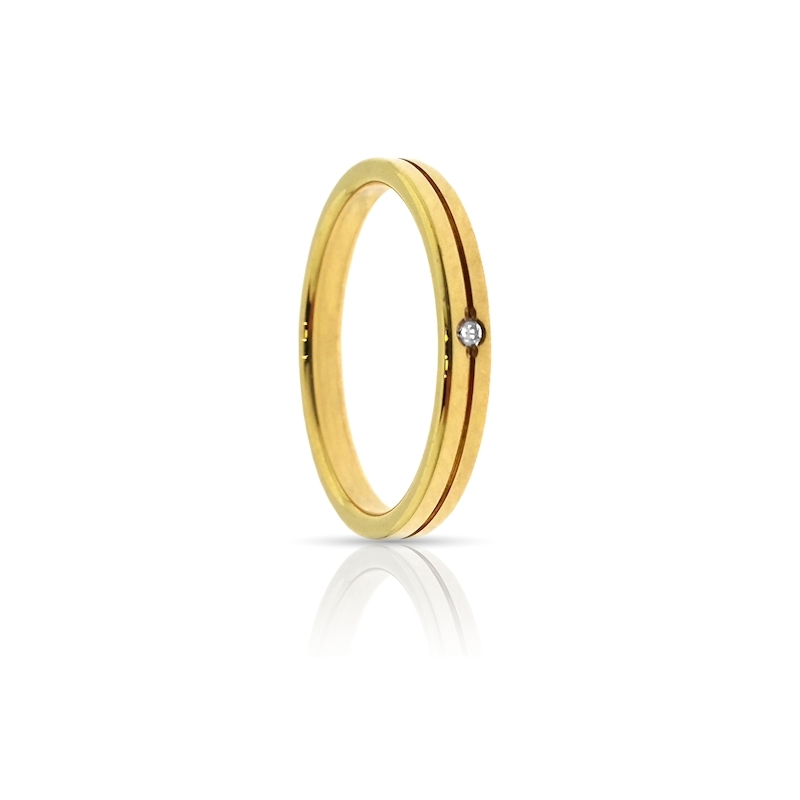 Yellow Gold Engagement Ring Mod. Sara mm. 2,5