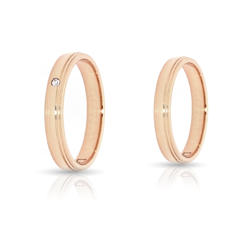 Rose Gold Engagement Ring Mod. Sofia mm. 3,7