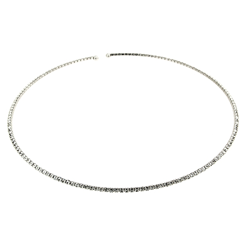 Collana flessibile in ottone bianco - Coll. Wedding Luxury