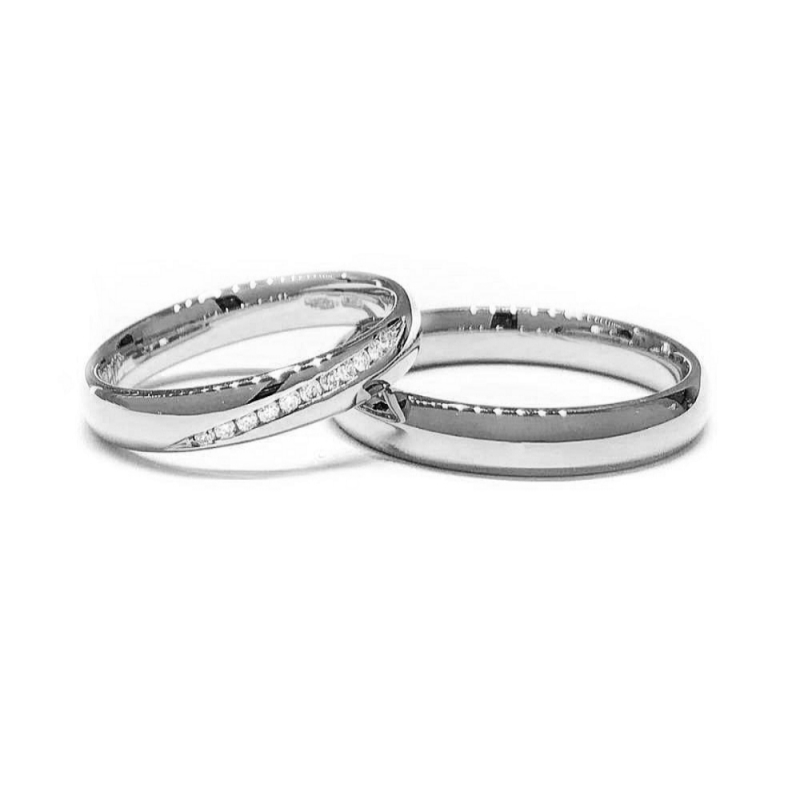950 Platinum Wedding Ring mod. Confort mm. 4
