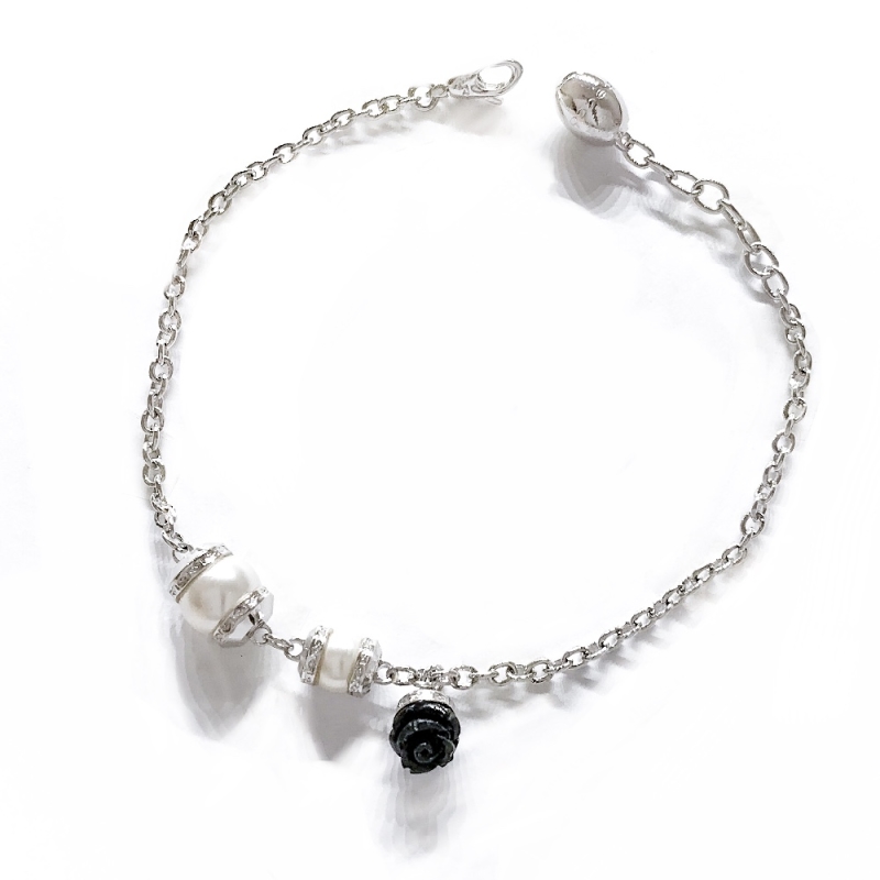 REBECCA - BRACCIALE IN BRONZO PASTA DI ONICE E PERLE