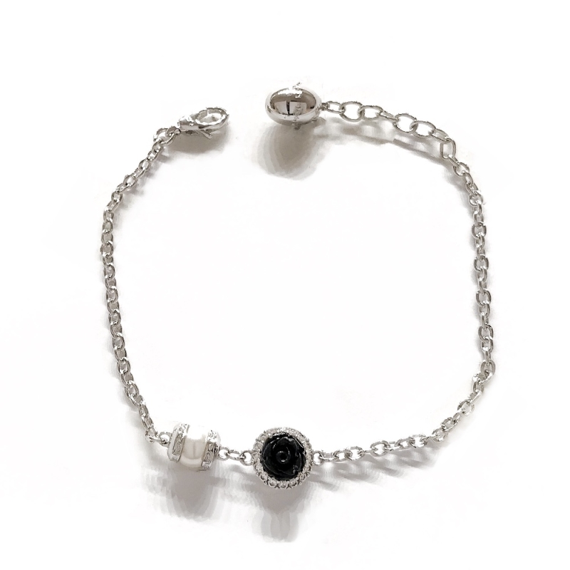 REBECCA - BRACCIALE IN BRONZO PASTA DI ONICE PERLE E PIETRE