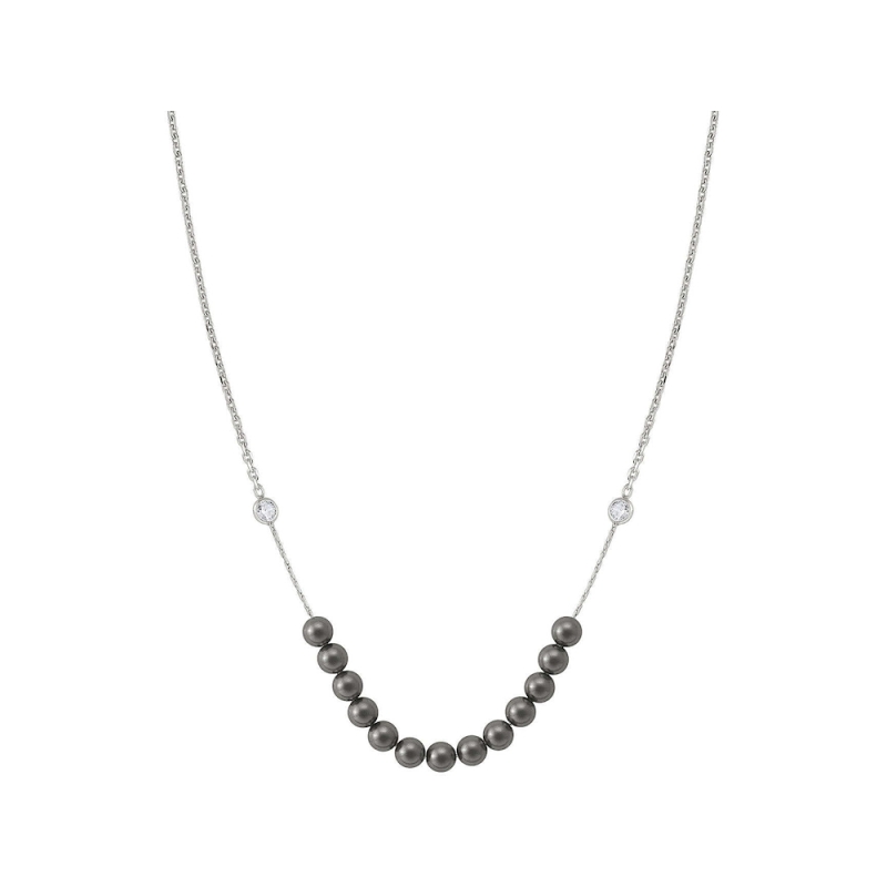 NOMINATION - Collana in argento 925, Cubic Zirconia e PERLE GRIGIE