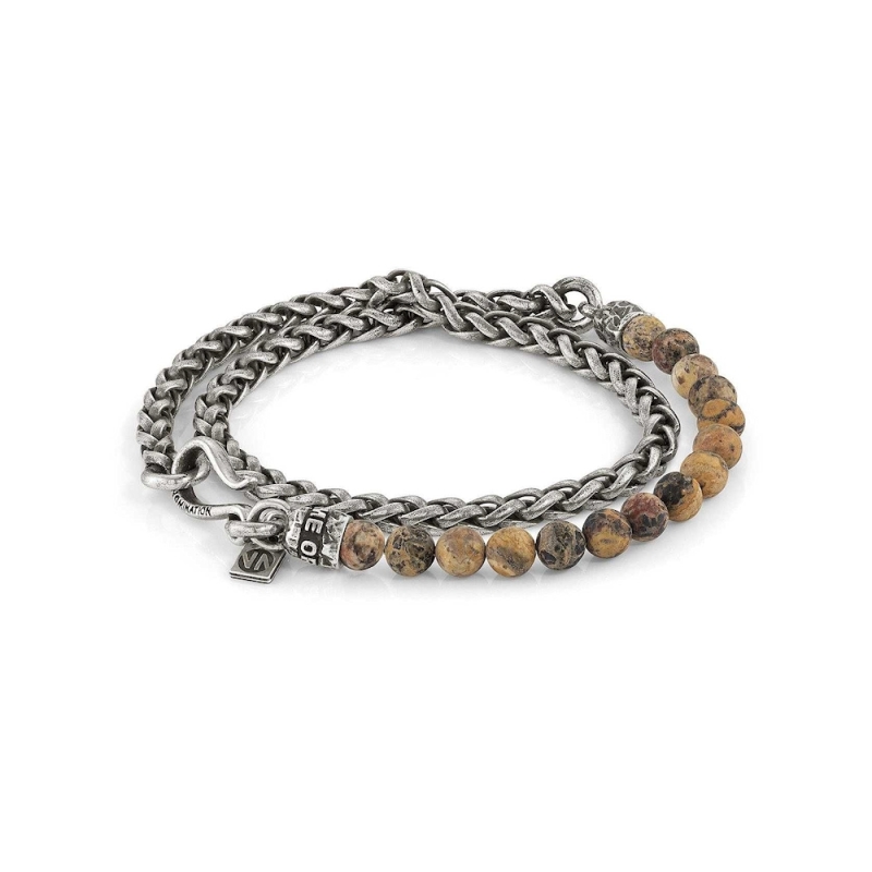 NOMINATION - Bracciale in ottone e pietre