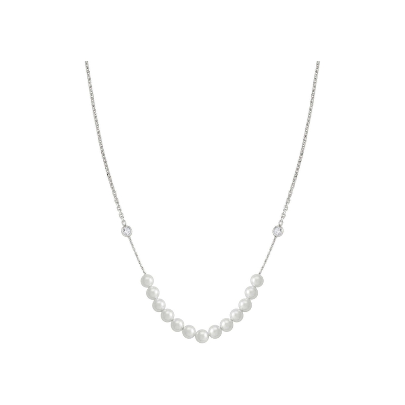 NOMINATION - Collana BELLA in argento 925, Cubic Zirconia e perle piccole PERLA BIANCA