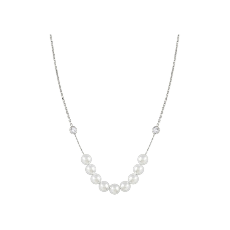 NOMINATION - Collana BELLA in argento 925, Cubic Zirconia e perle grandi PERLA BIANCA