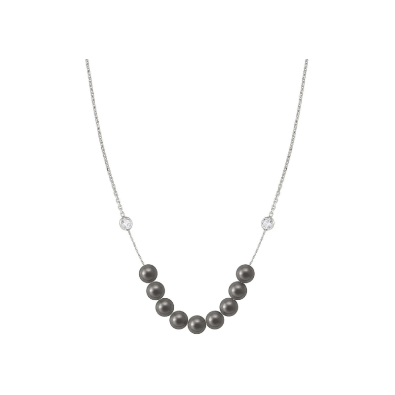 NOMINATION - Collana BELLA in argento 925, Cubic Zirconia e perle grandi PERLA GRIGIA