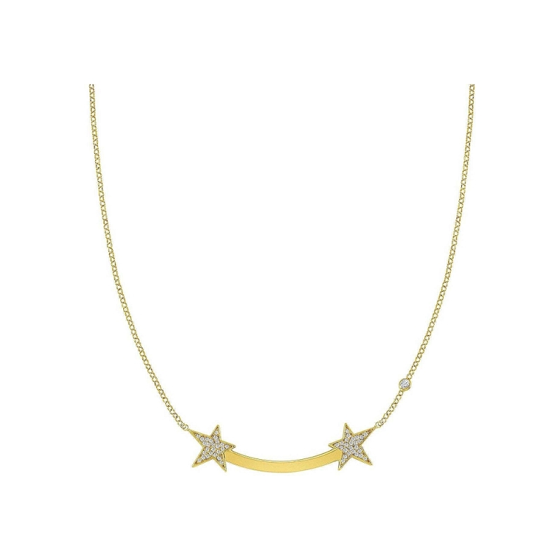 NOMINATION - Collana STELLA in argento 925 e Cubic Zirconia (Placchetta) Oro giallo