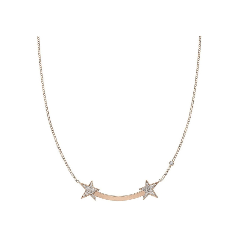 NOMINATION - Collana STELLA in argento 925 e Cubic Zirconia (Placchetta) Oro rosa