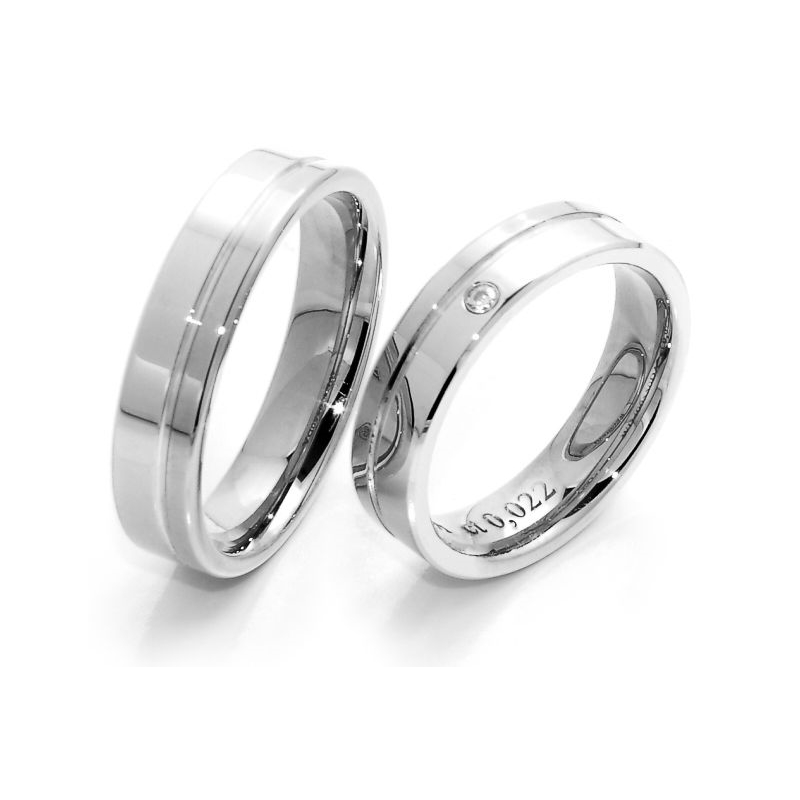 Wedding Ring in 925 Silver mod. Orchidea mm. 5