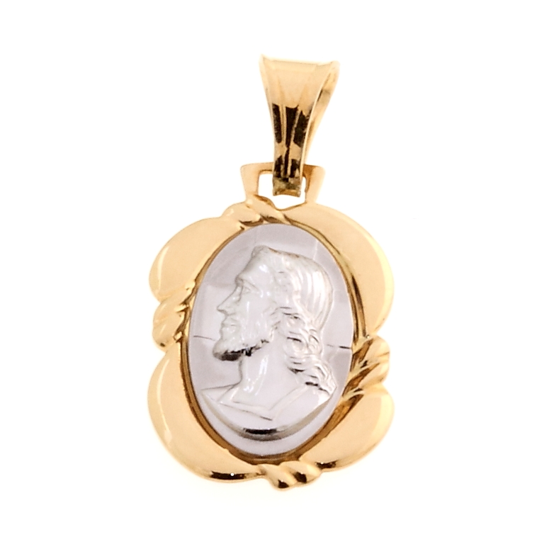 18 Kt White and Yellow Gold Medal