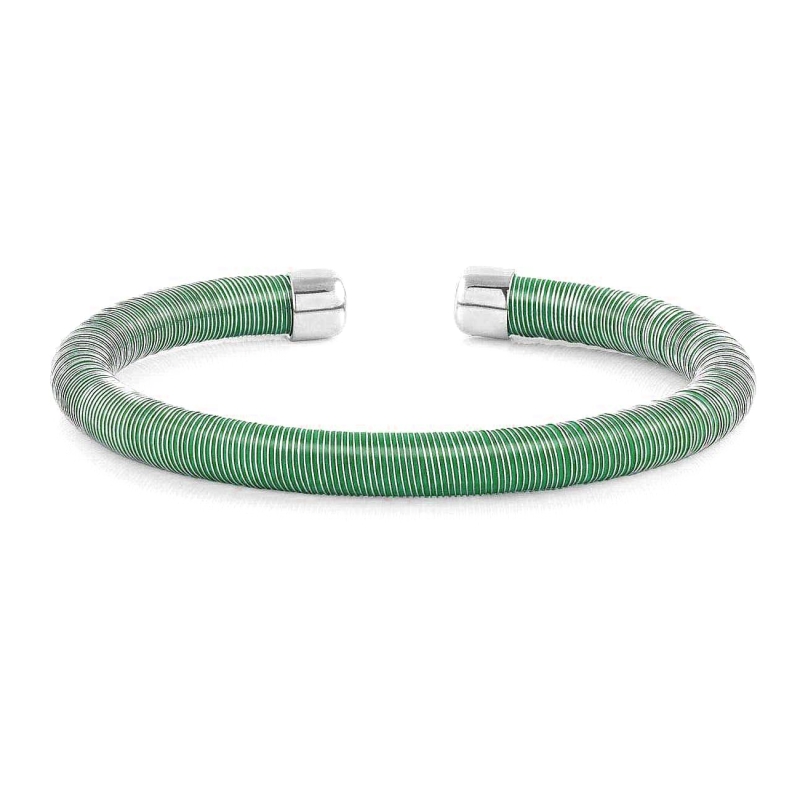 NOMINATION - Bracciale ESSENZIA in caucciu sintetico e argento 925 Verde