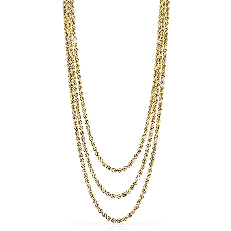 UNOAERRE - COLLANA IN OTTONE GIALLO