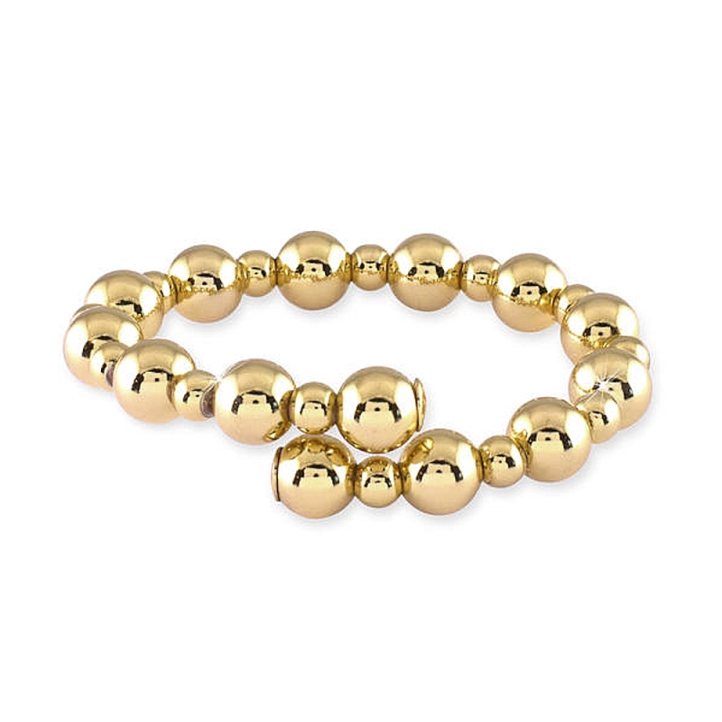 UNOAERRE - Bracciale in bronzo giallo flessibile con sfere