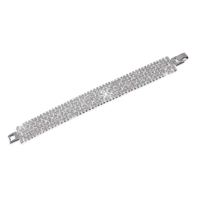 UNOAERRE - BRACCIALE in bronzo bianco croce cartier Cm. 17,5