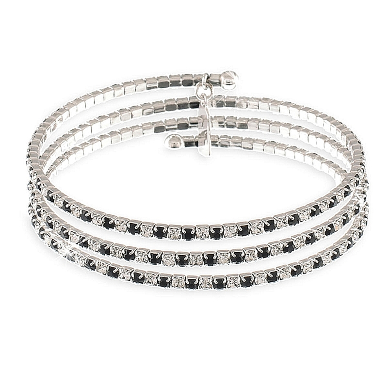 UNOAERRE - BRACCIALE in bronzo bianco flessibile black white