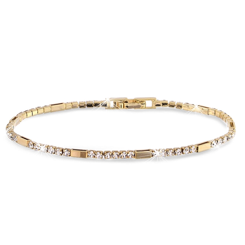 UNOAERRE - Bracciale in bronzo giallo tennis Cm. 17