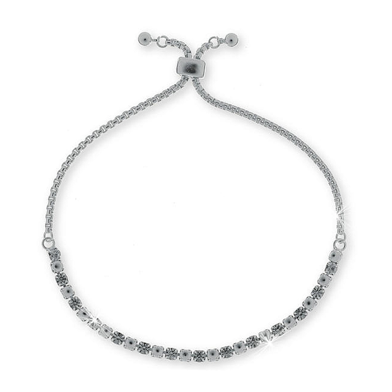 UNOAERRE - Bracciale in ottone bianco drawsting large crystal