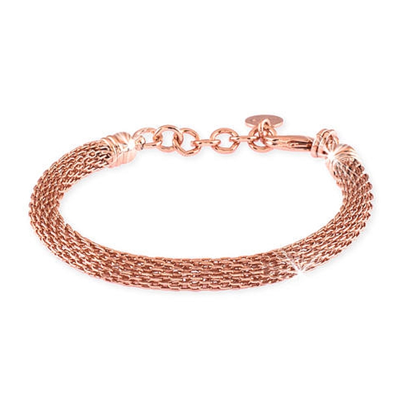UNOAERRE - BRACCIALE in bronzo rosa rete Cm. 18
