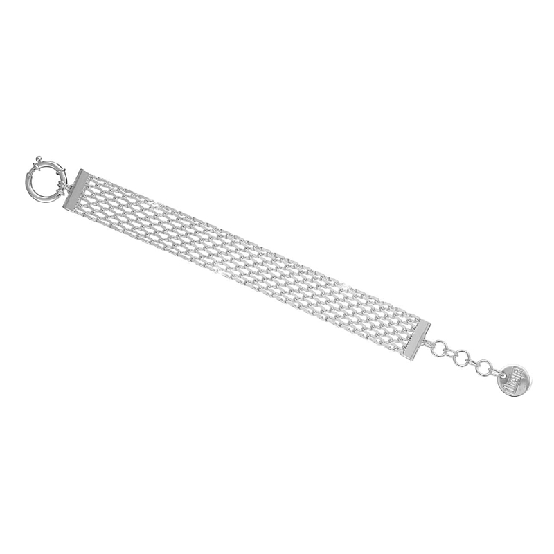 UNOAERRE - Bracciale in bronzo bianco maglia panter