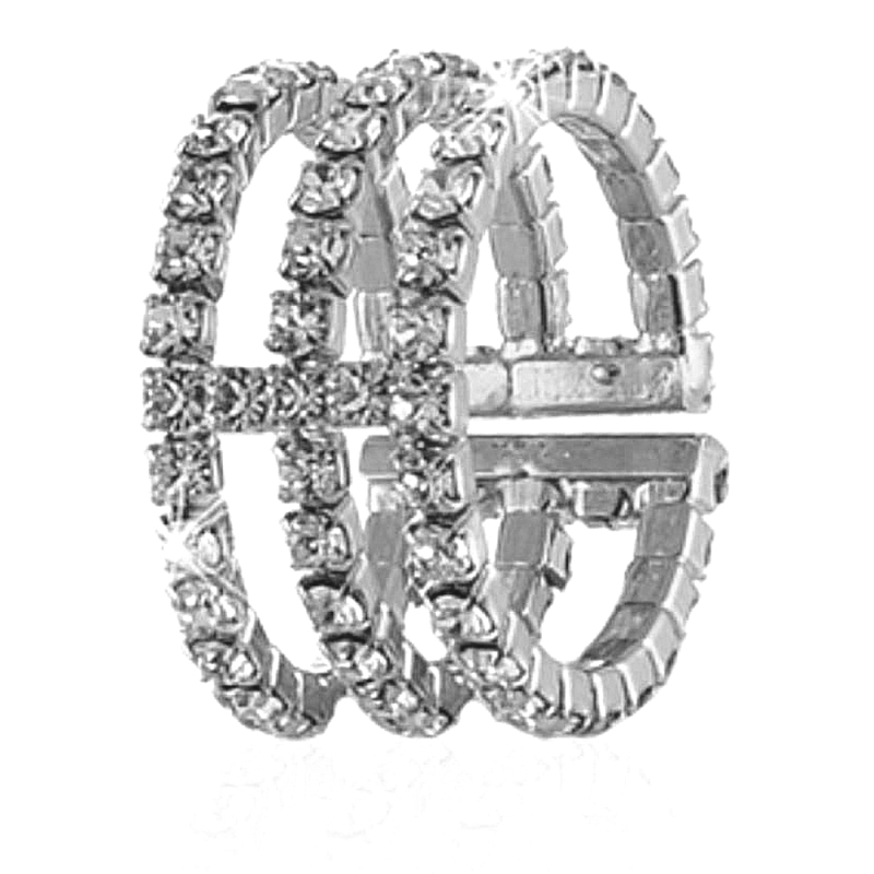 UNOAERRE - ANELLO in ottone bianco riviera 3 fili
