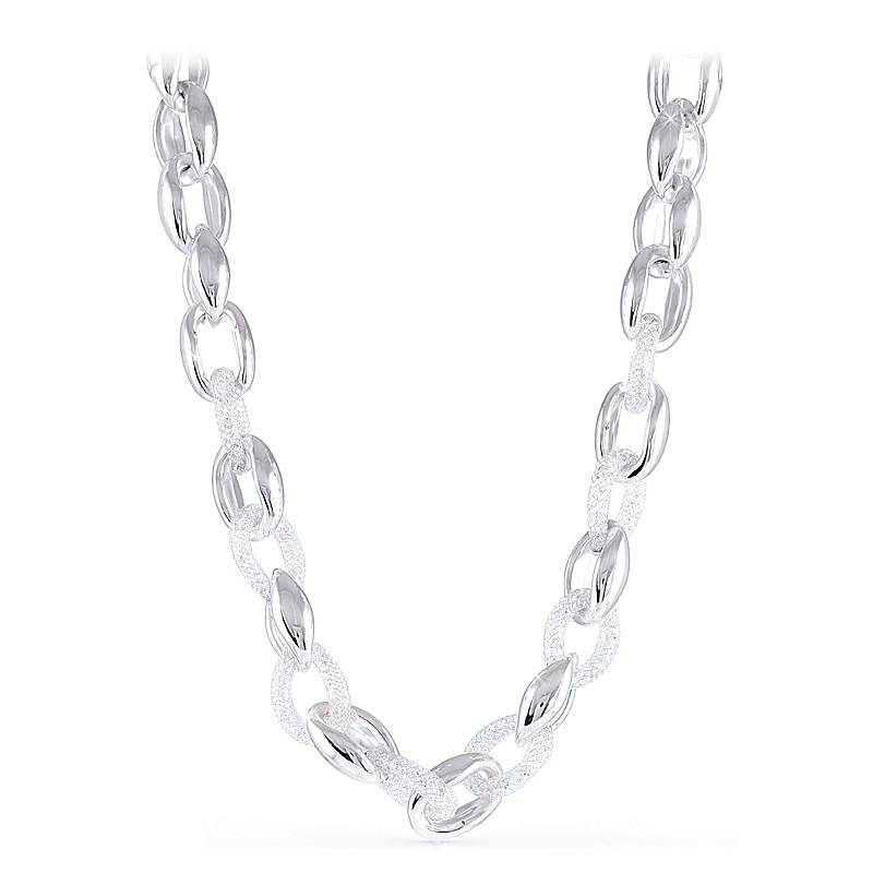UNOAERRE - COLLANA IN OTTONE BIANCO
