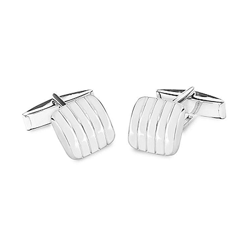 GEMELLI DA POLSO IN ARGENTO 925 MILL. CON FORMA QUADRATA
