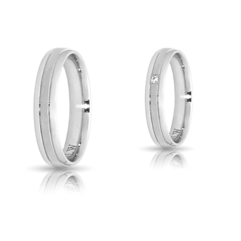 Wedding Ring in 925 Silver mod. Letizia mm. 4,3