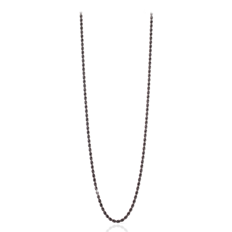 UNOAERRE - Collana in bronzo nero ruteinato