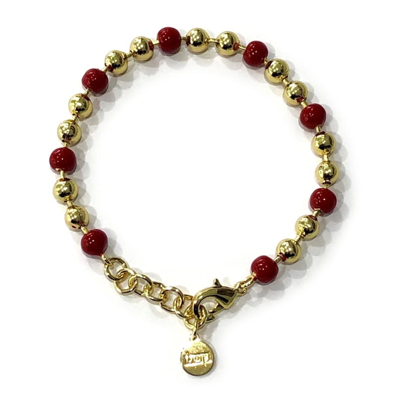 UNOAERRE - Bracciale catena a palline con pietre colorate