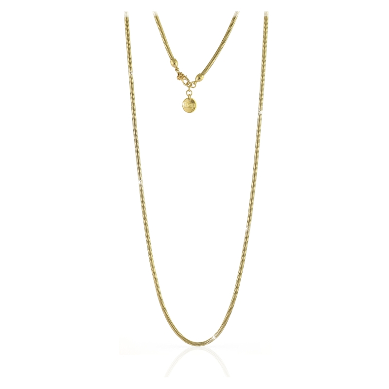 UNOAERRE - Collana in bronzo giallo a catena tubolare tonda