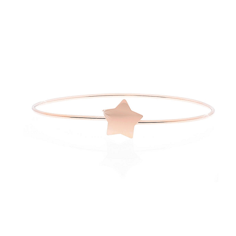 UNOAERRE - Bracciale in argento 925 mill. rigido con chiusura centrale stella