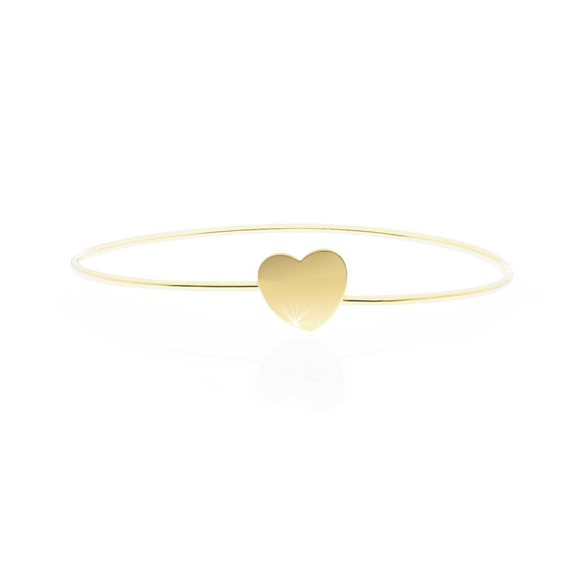 UNOAERRE - Bracciale in argento 925 mill. rigido con chiusura centrale cuore
