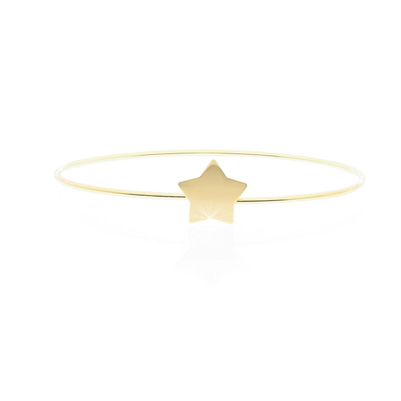 UNOAERRE - Bracciale in argento 925 mill. rigido con chiusura centrale stella
