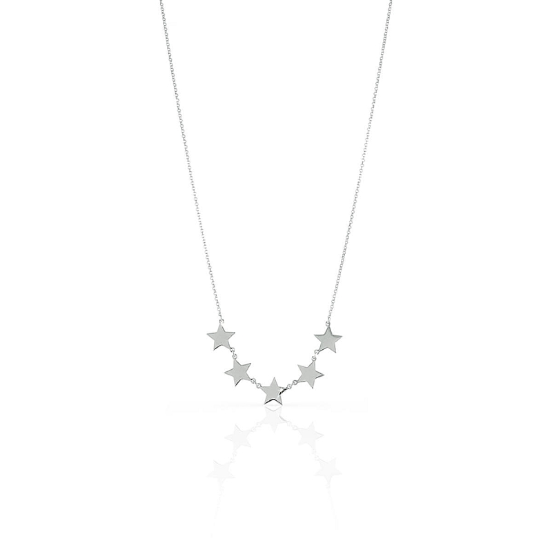 UNOAERRE - Collana in argento con cinque stelle