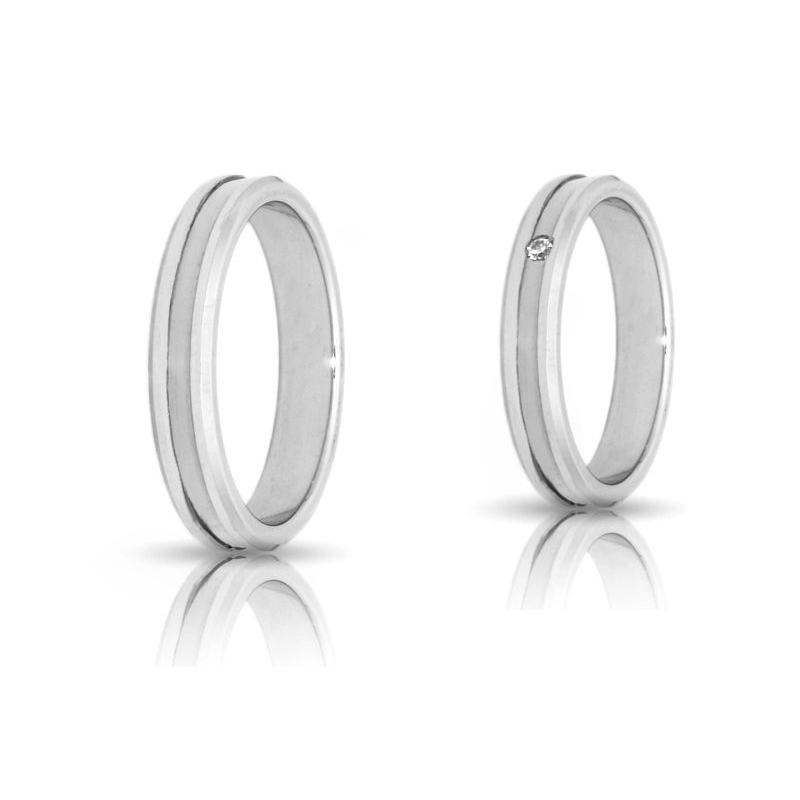 Wedding Ring in 925 Silver mod. Marcella mm. 4