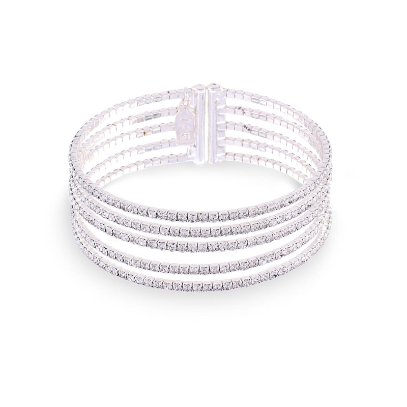 UNOAERRE - Bracciale in bronzo bianco con cubic zirconia
