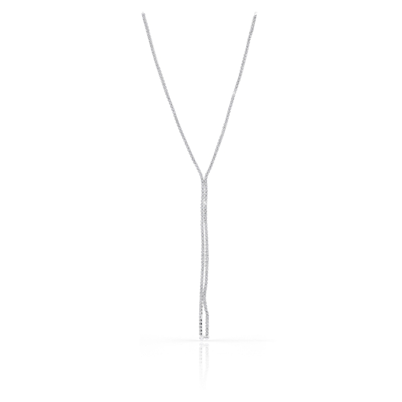 UNOAERRE - Collana lariat di cristalli bianchi