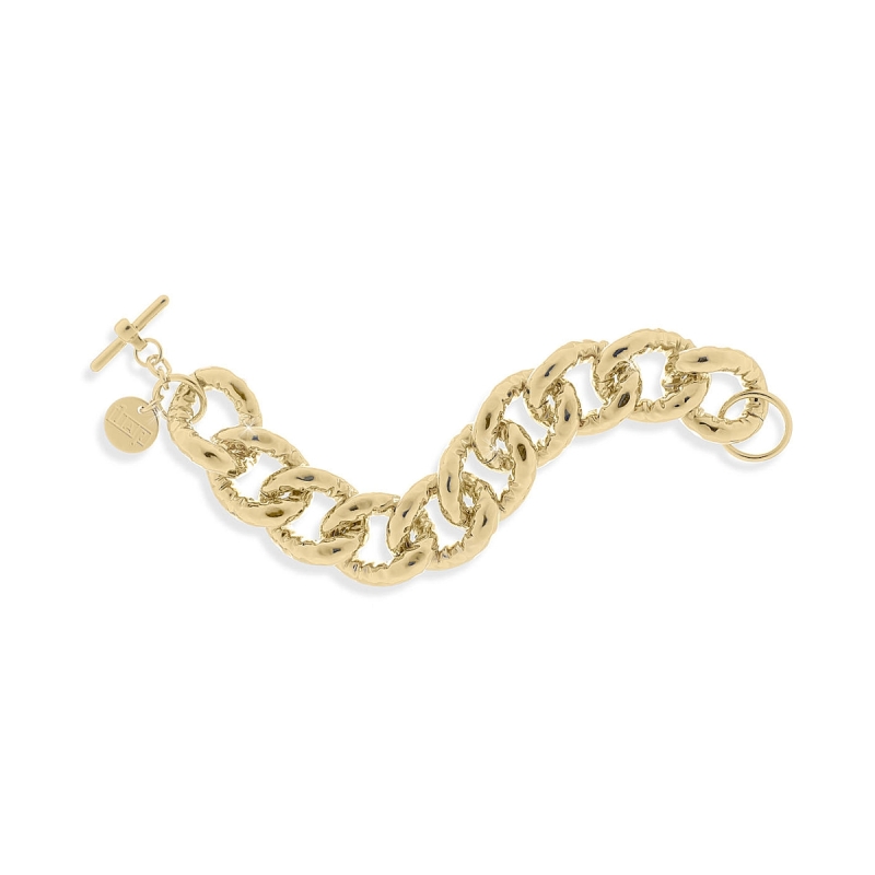 UNOAERRE - Bracciale di catena grumetta con maglie lavorate