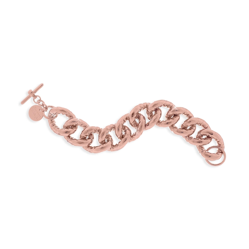 UNOAERRE - Bracciale di catena grumetta con maglie lavorate
