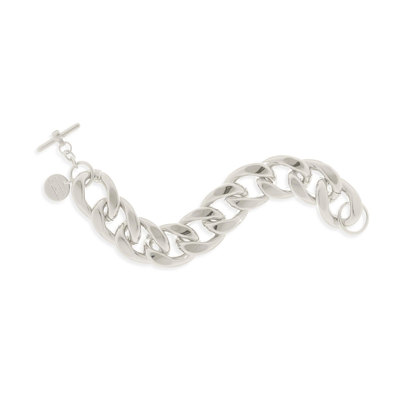 UNOAERRE - Bracciale di catena grumetta ovale battuta