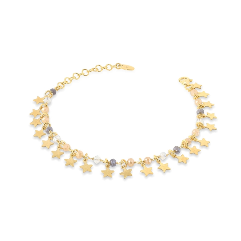 UNOAERRE - Bracciale in Argento Giallo con pietre