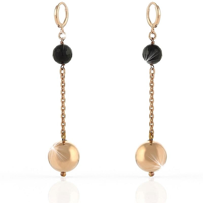 UNOAERRE - Rose and Black Bronze Earrings  