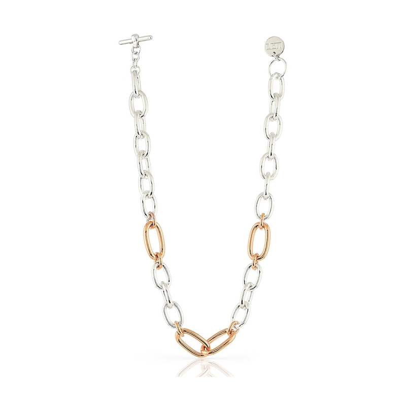 UNOAERRE - Collana in bronzo Bianco e Rosa