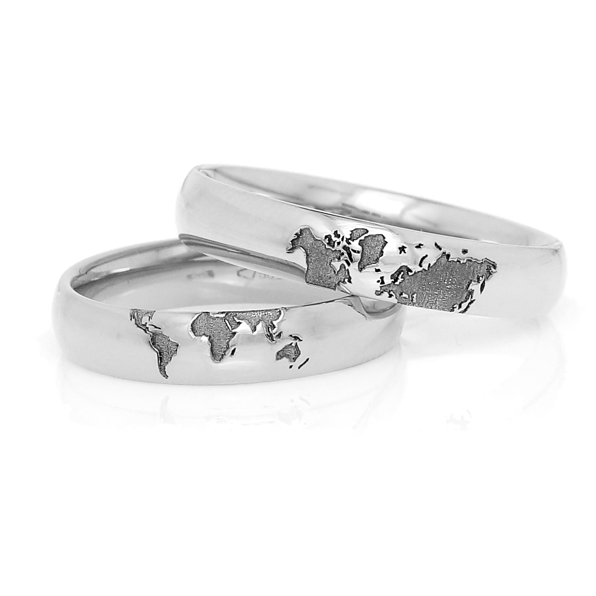 950 Platinum Wedding Ring mod. Gaia mm. 4,5