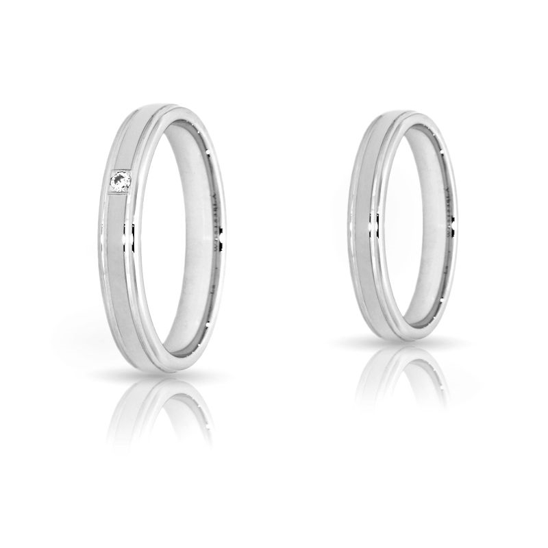 Wedding Ring in 925 Silver mod. Noemi mm. 3,5