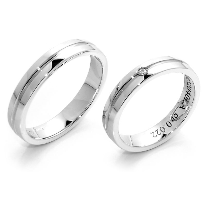 Wedding Ring in 925 Silver mod. Violetta mm. 4