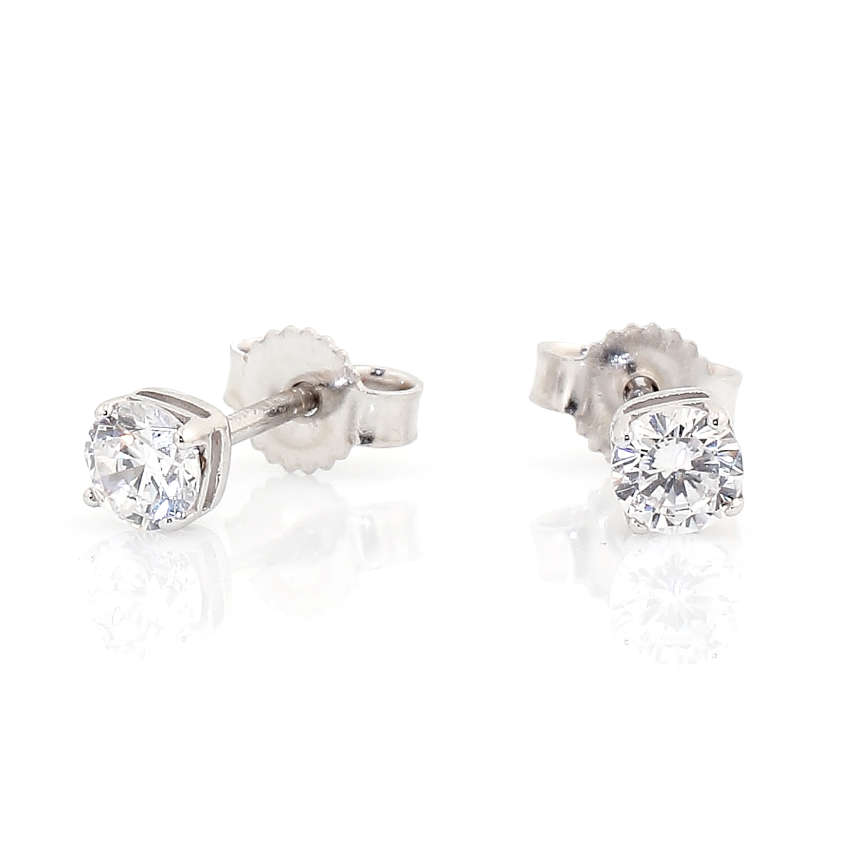 Orecchini Oro Bianco 18 Kt. 750 Mill. con Cubic Zirconia